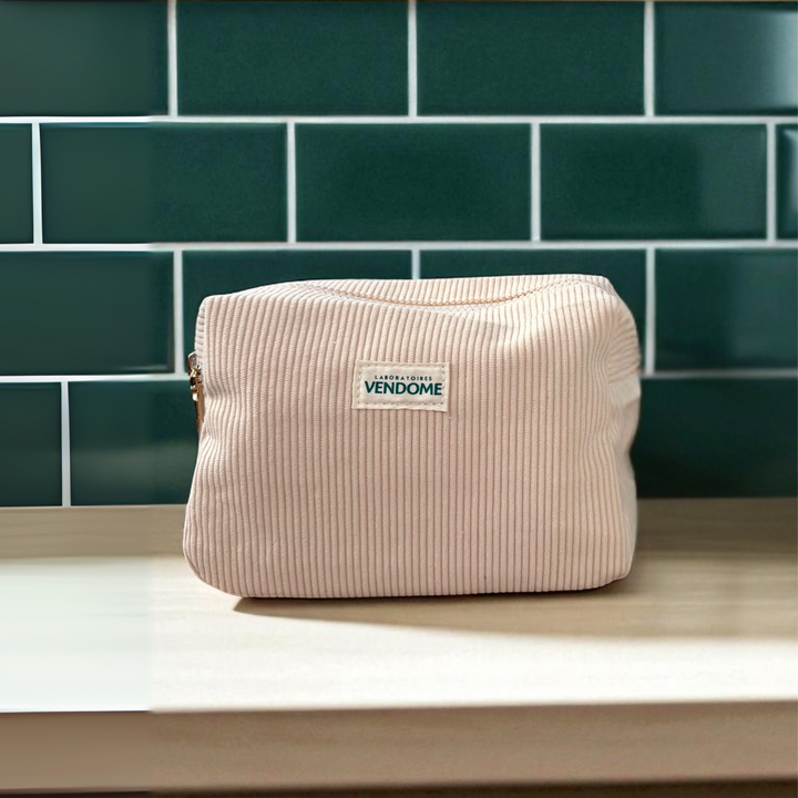 Trousse en velours côtelé