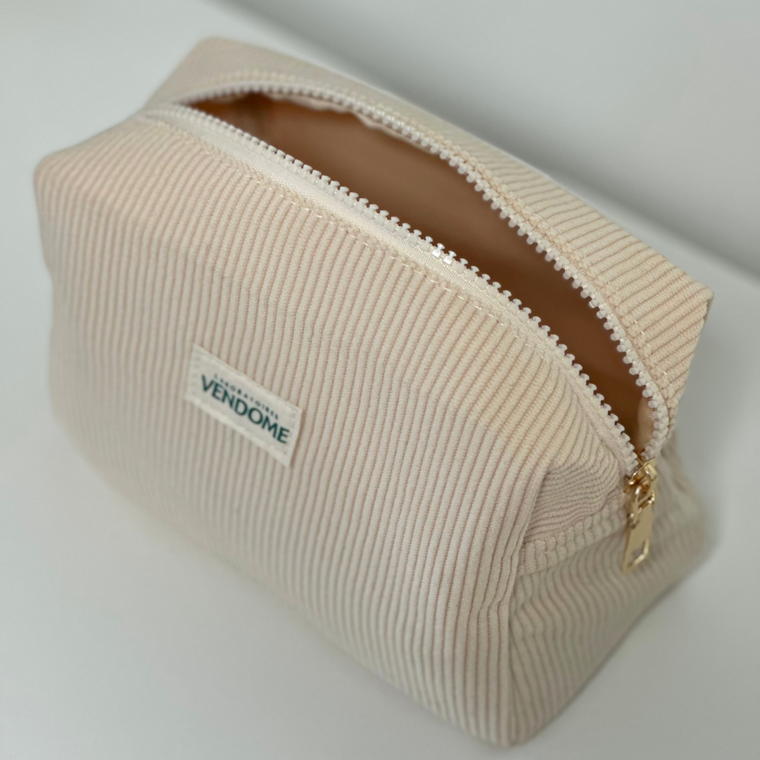 Trousse en velours côtelé